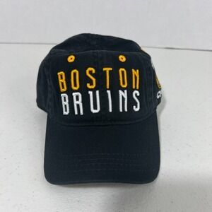 Reebok Kids One Size Black‎ Boston Bruins NHL Adjustable My First Cap Hat NWOT
